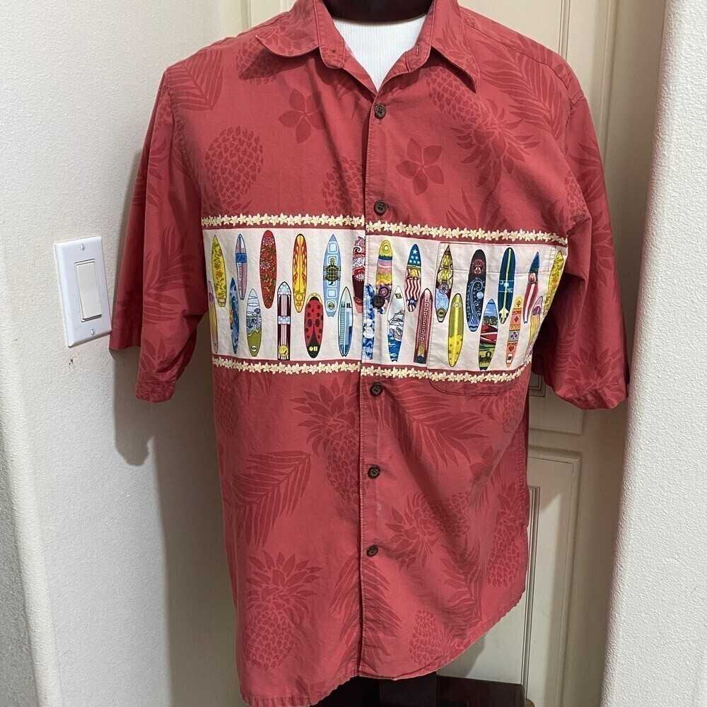 Vintage 2007 Trader Joe's Hawaiian Button up Shirt Size Mens Large